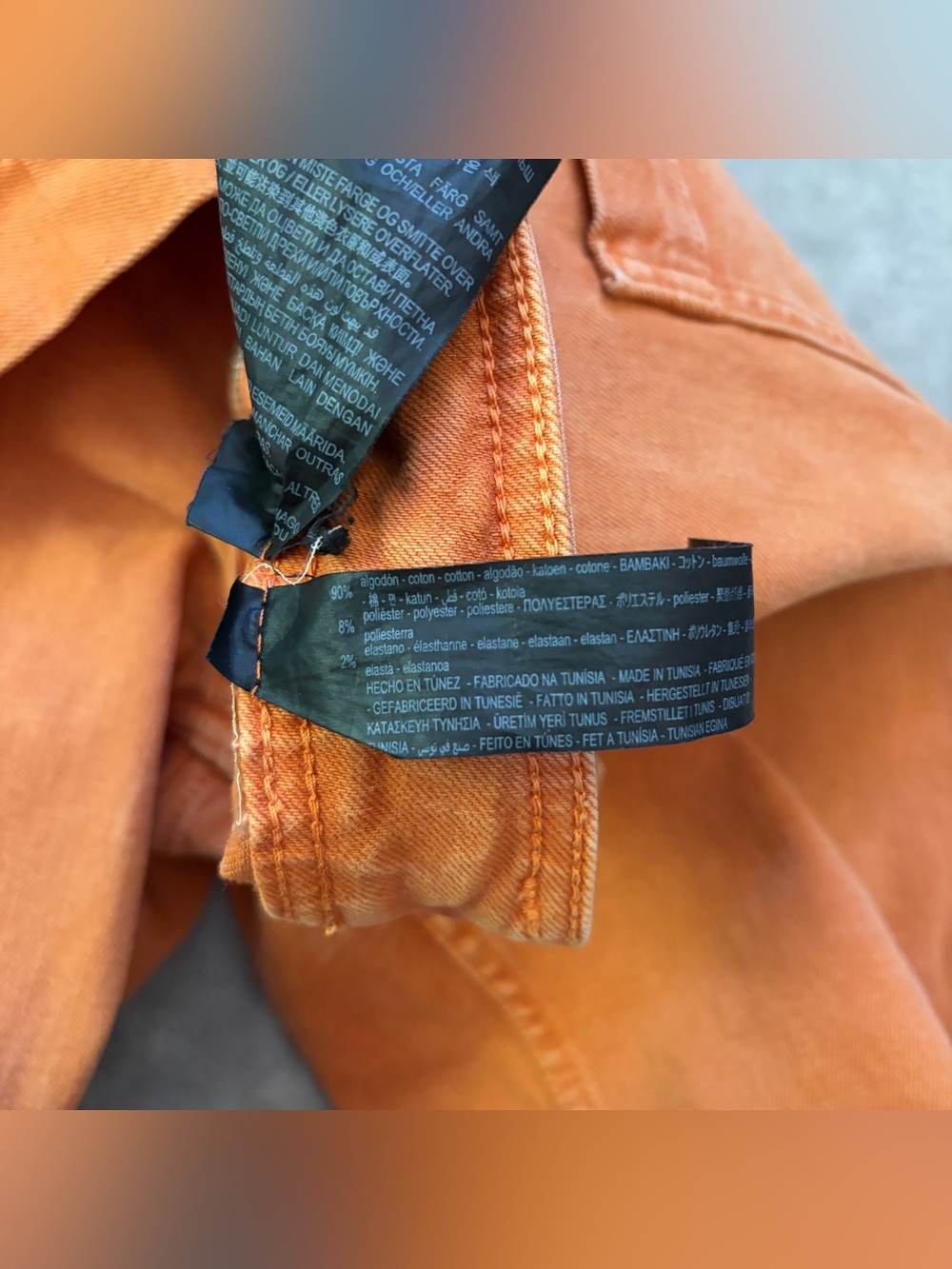 Zara burnt orange high rise wide leg flare jeans - Picture 5 of 14
